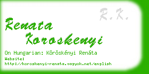 renata koroskenyi business card